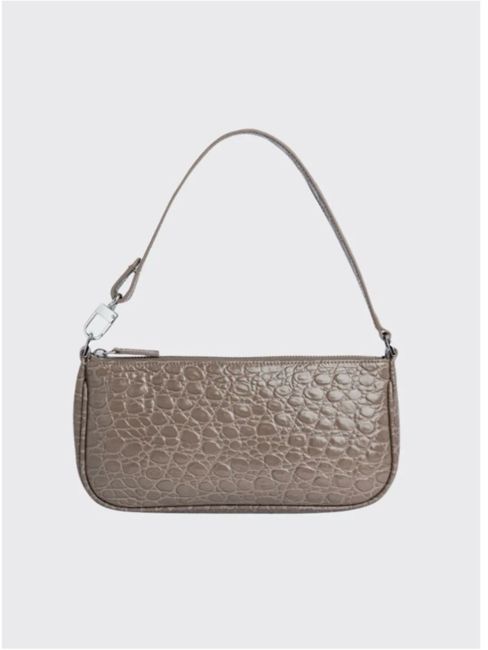 💋NWT💋 BY FAR, Rachel Croc-Embossed Leather Shoulder Bag